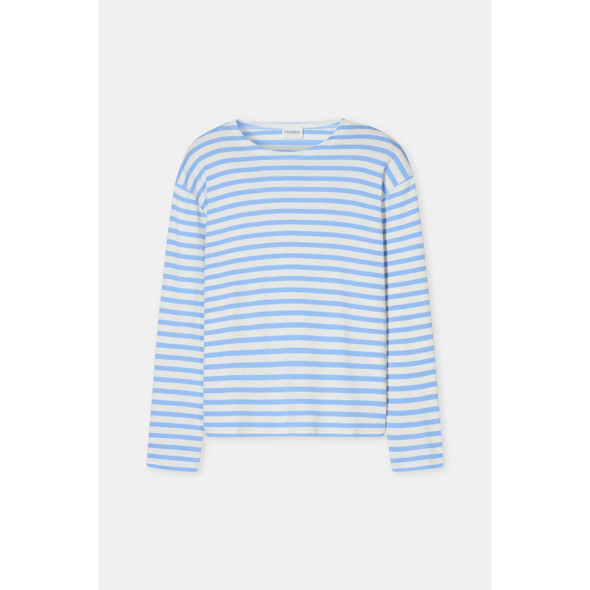 Basic Cotton-Blend Longsleeve - Sky Blue Stripe - DUNE + SALT