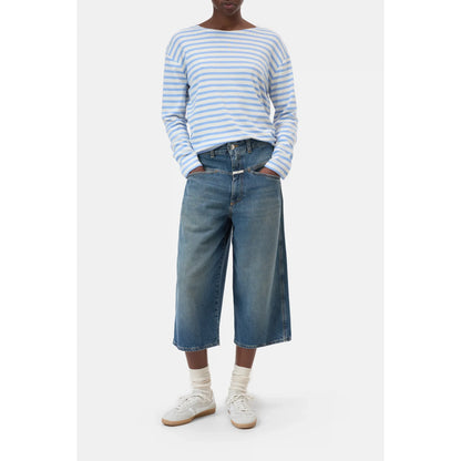 Basic Cotton-Blend Longsleeve - Sky Blue Stripe - DUNE + SALT