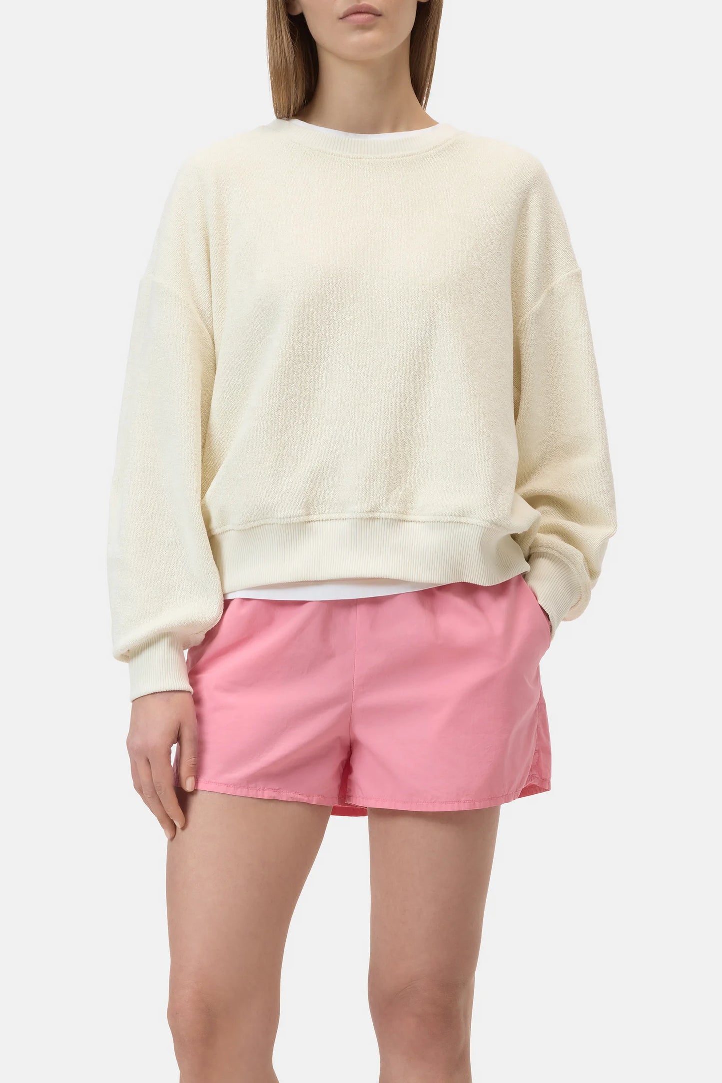 Closed Women's Relaxed Cotton Sweatshirt – Witherit Beige Antique White