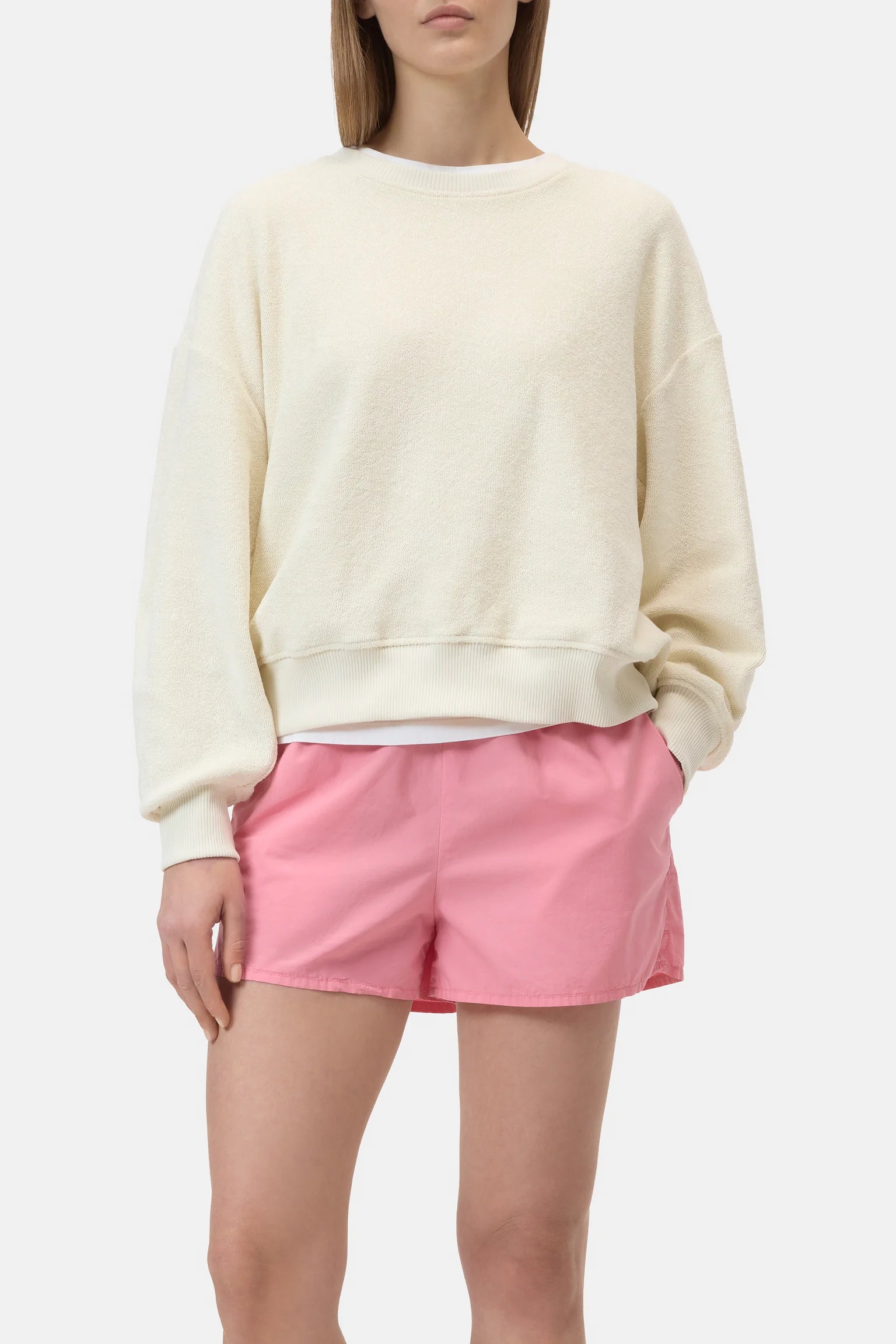 Closed Women's Relaxed Cotton Sweatshirt – Witherit Beige Antique White