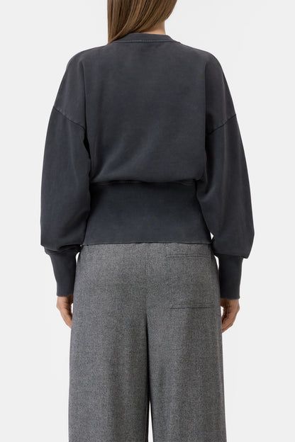 Closed Women's Zipped Sweat Jacket - Black Dark Slate Gray