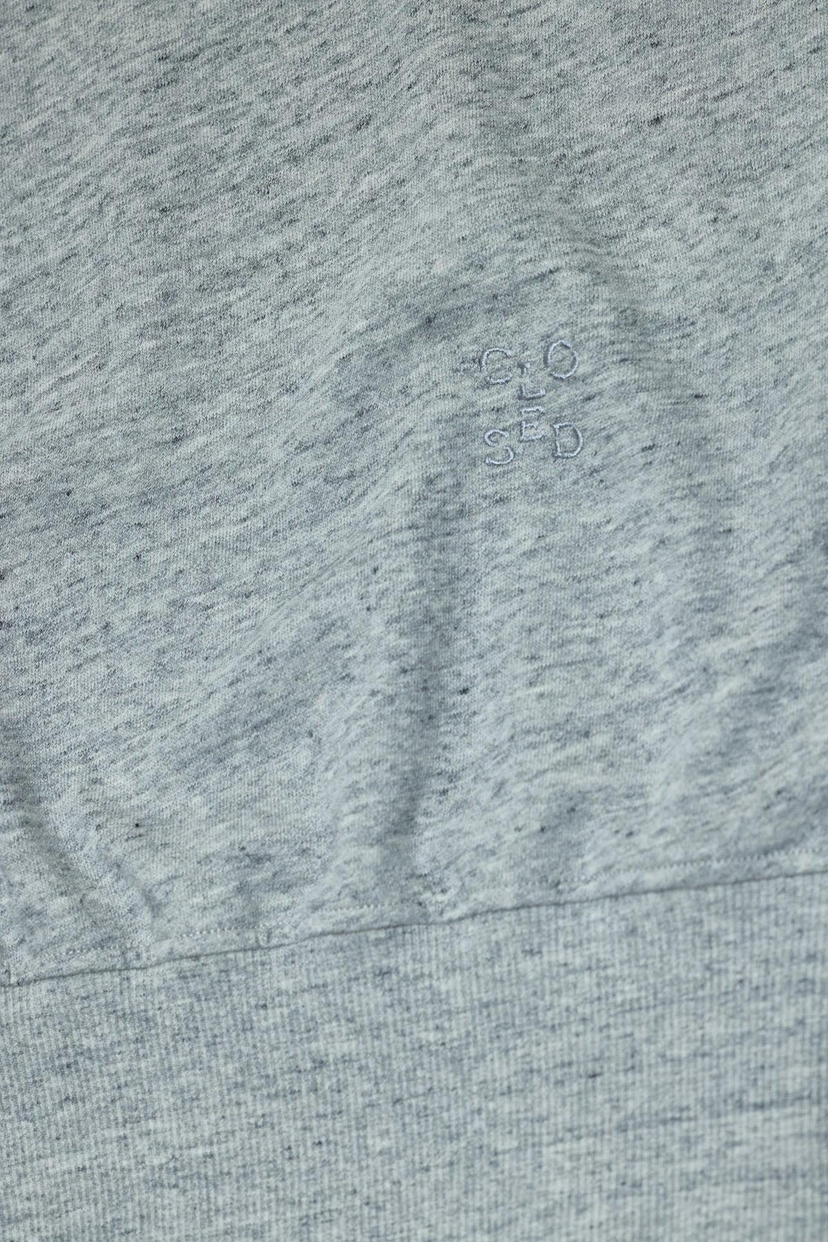 Closed Women's Off-Shoulder Sweatshirt - Light Grey Melange Dark Gray