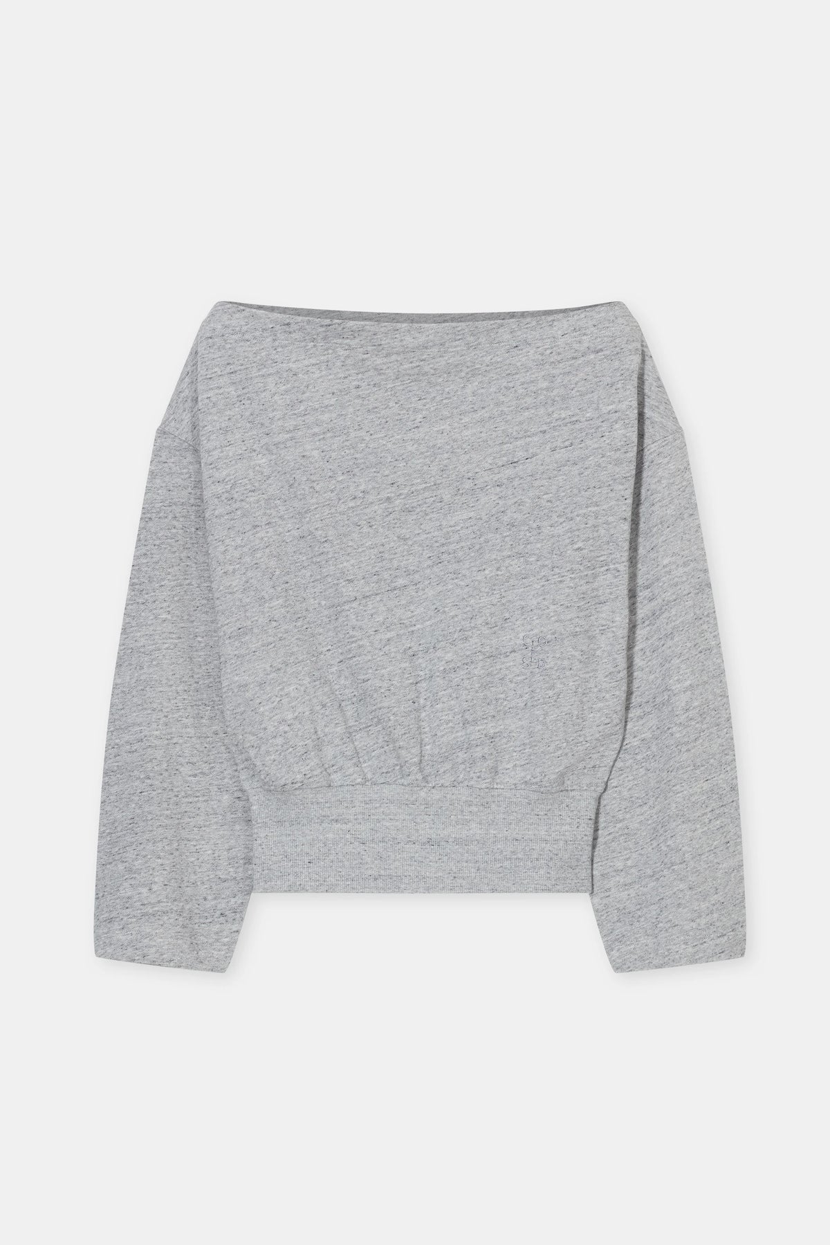 Closed Women's Off-Shoulder Sweatshirt - Light Grey Melange Gray