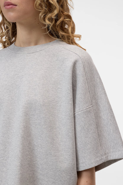 Closed Women's Deep Yoke T-Shirt – Light Grey Melange Gray