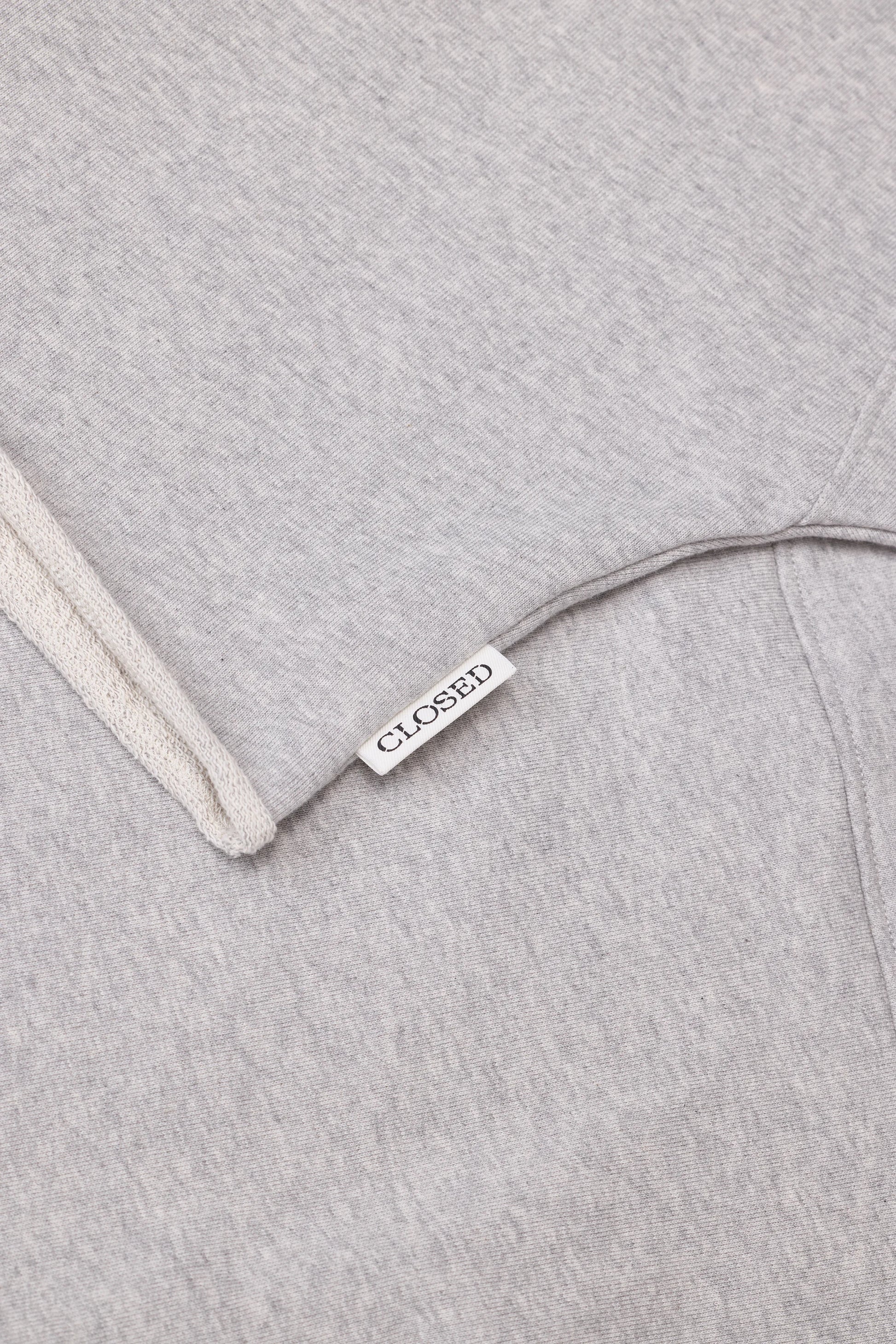 Closed Women's Deep Yoke T-Shirt – Light Grey Melange Gray
