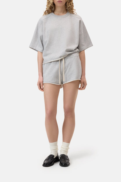 Closed Women's Deep Yoke T-Shirt – Light Grey Melange Misty Rose