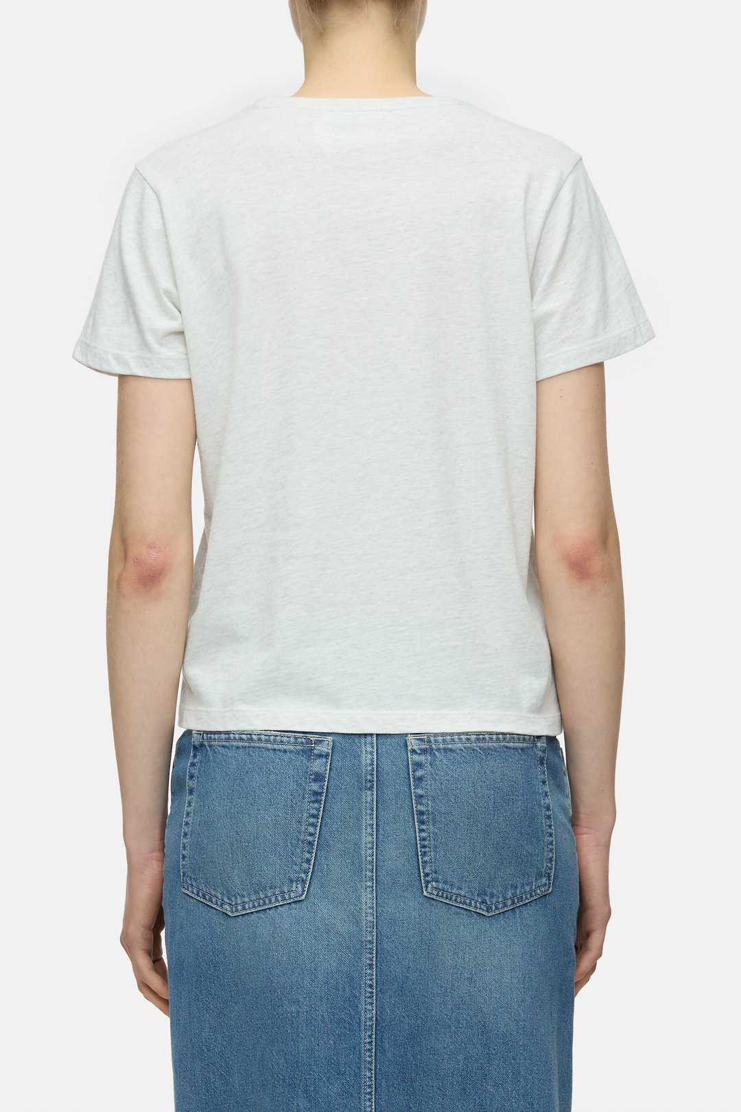 T-Shirt in Melange - Sabbia Beige - DUNE + SALT