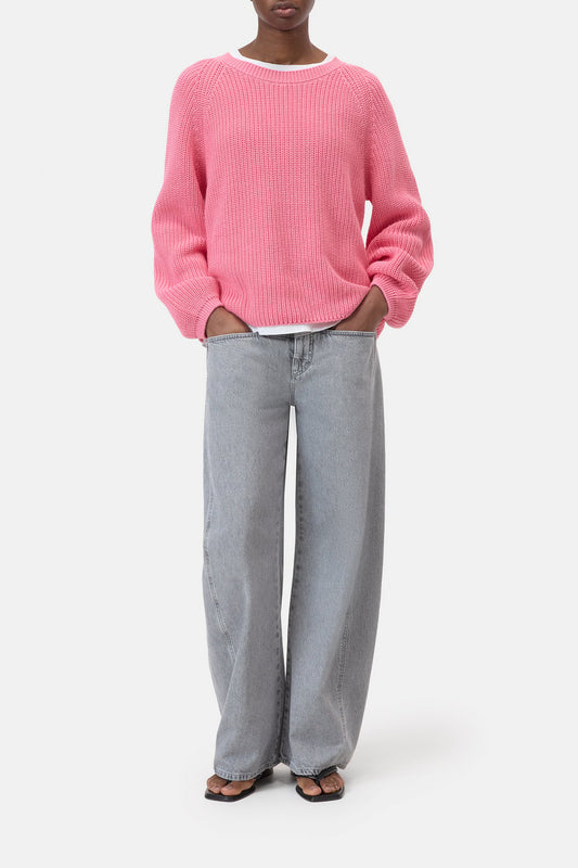 Closed Women's Crew Neck Cotton Knit – Peony Pink
