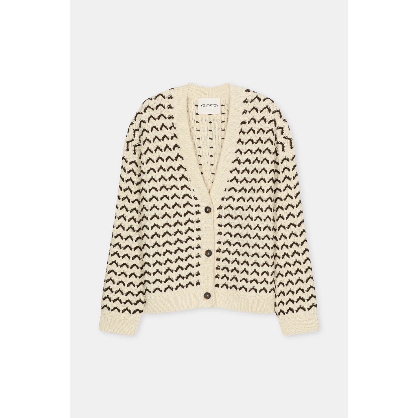 Organic Cotton V-Neck Cardigan - Witherit Beige - DUNE + SALT