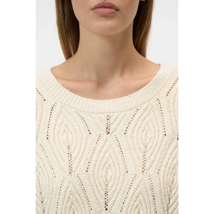 Textured Cotton Crew Sweater - Witherit Beige - DUNE + SALT