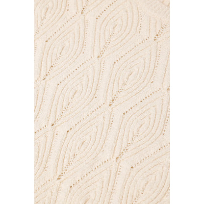 Textured Cotton Crew Sweater - Witherit Beige - DUNE + SALT