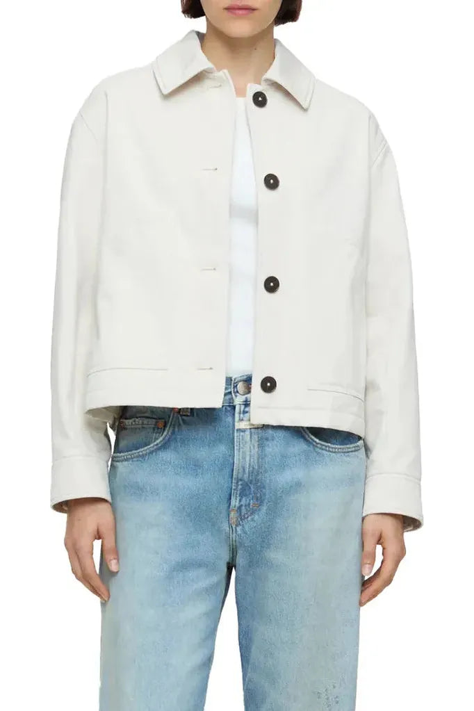 Cotton A-Line Jacket - Stone Beige - DUNE + SALT