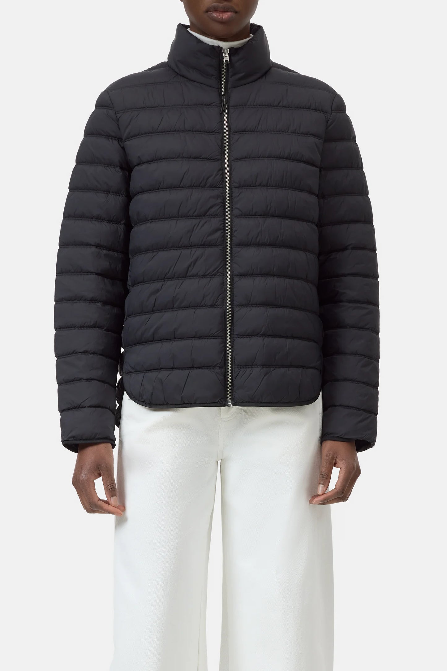 Recycled Quilted Nylon Jacket - Black - DUNE + SALT