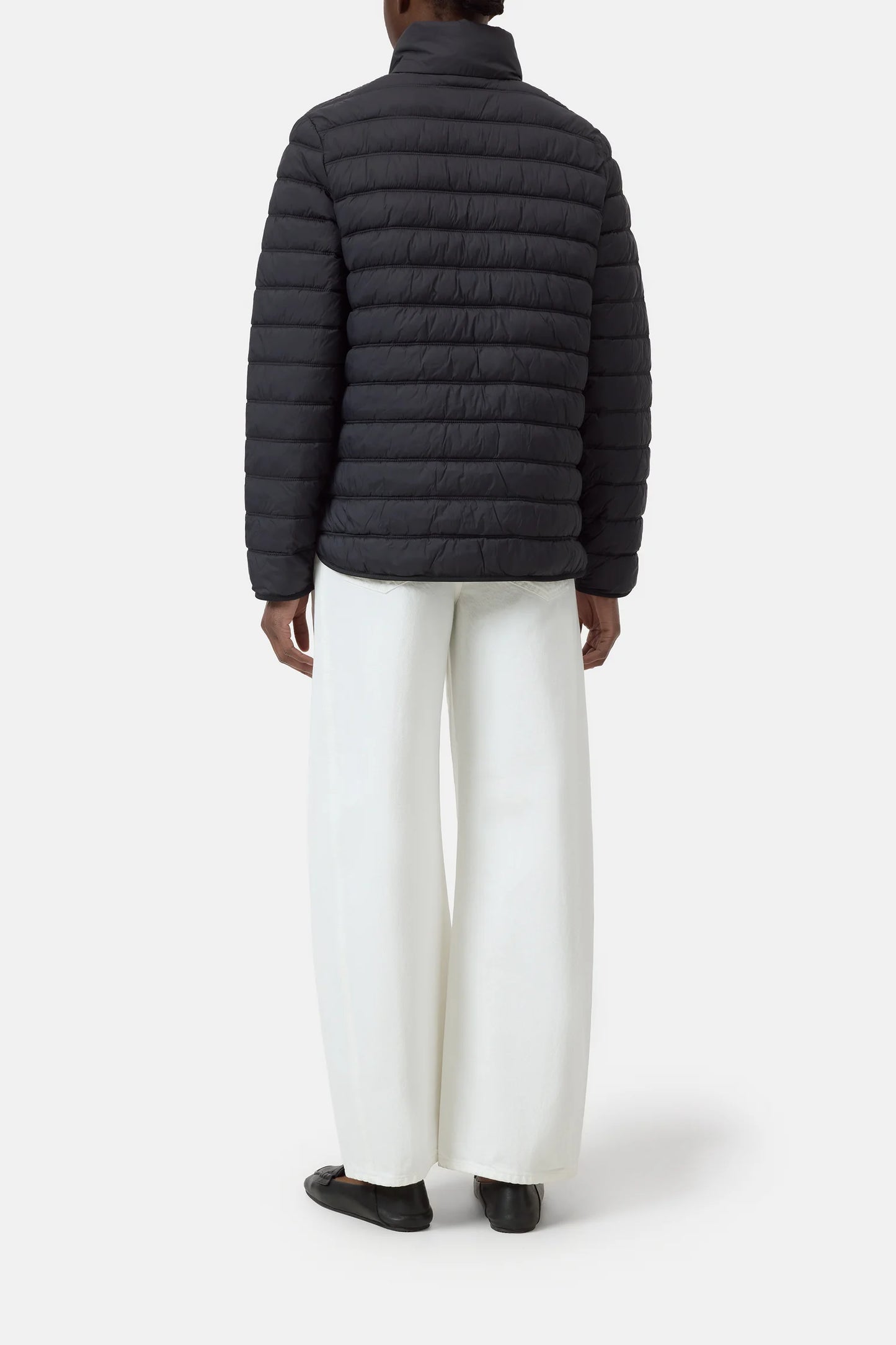 Recycled Quilted Nylon Jacket - Black - DUNE + SALT