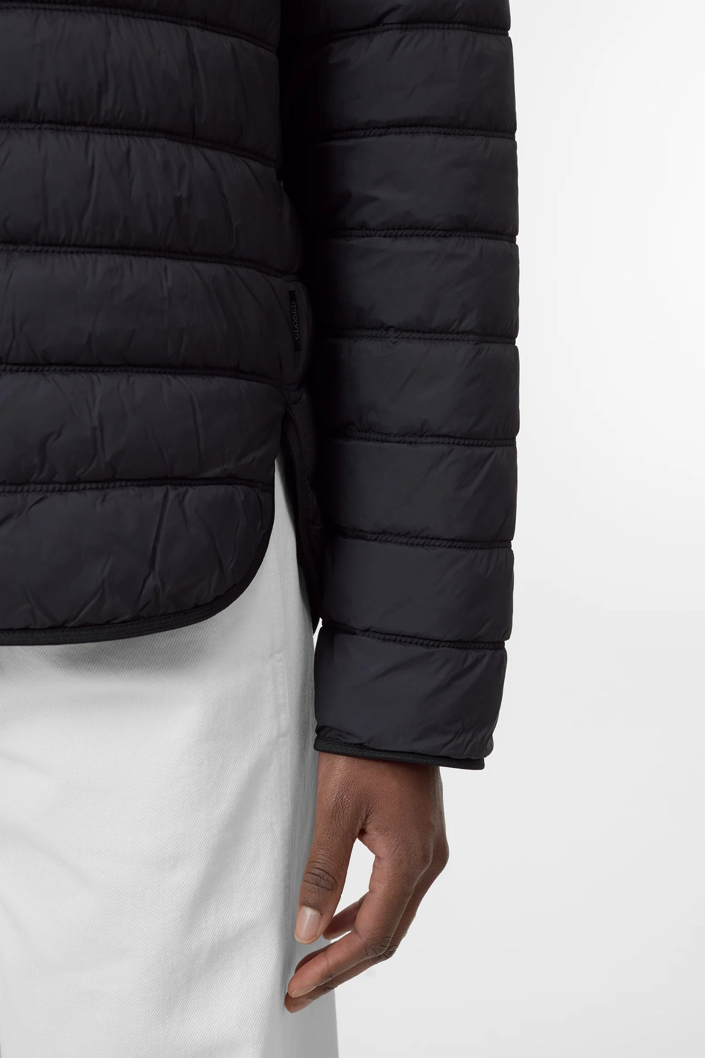 Recycled Quilted Nylon Jacket - Black - DUNE + SALT