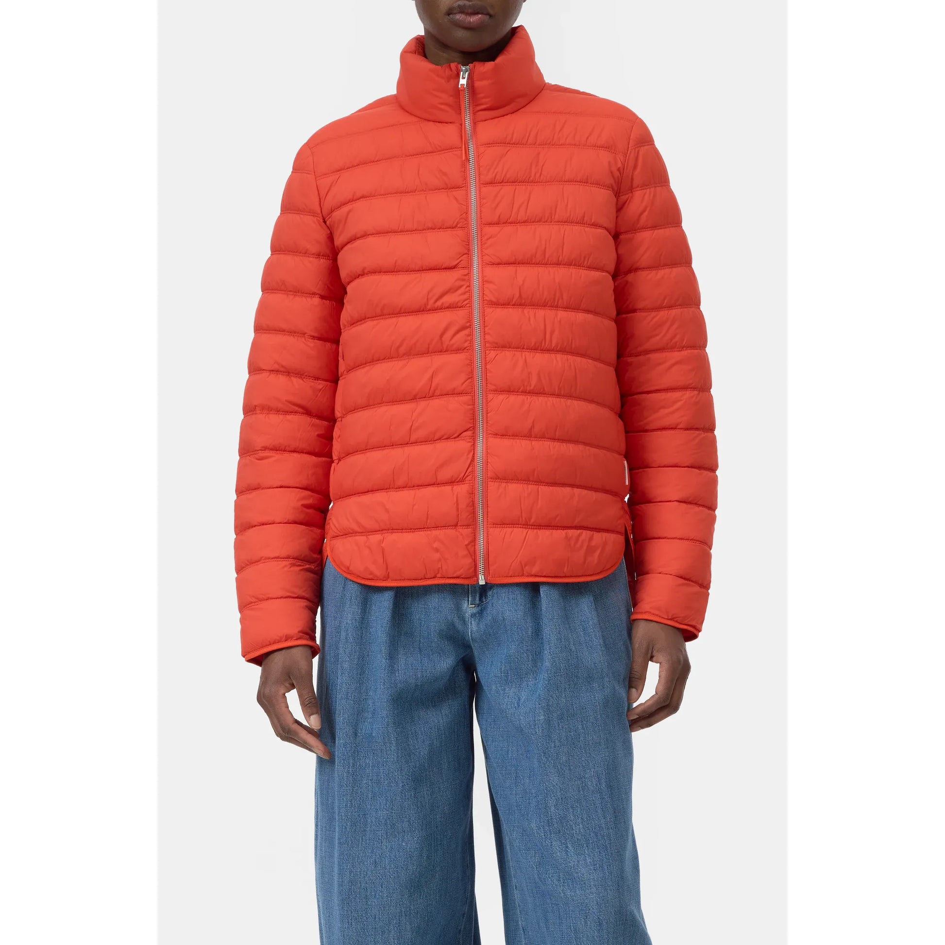 Recycled Quilted Nylon Jacket - Coral Red - DUNE + SALT