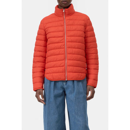 Recycled Quilted Nylon Jacket - Coral Red - DUNE + SALT