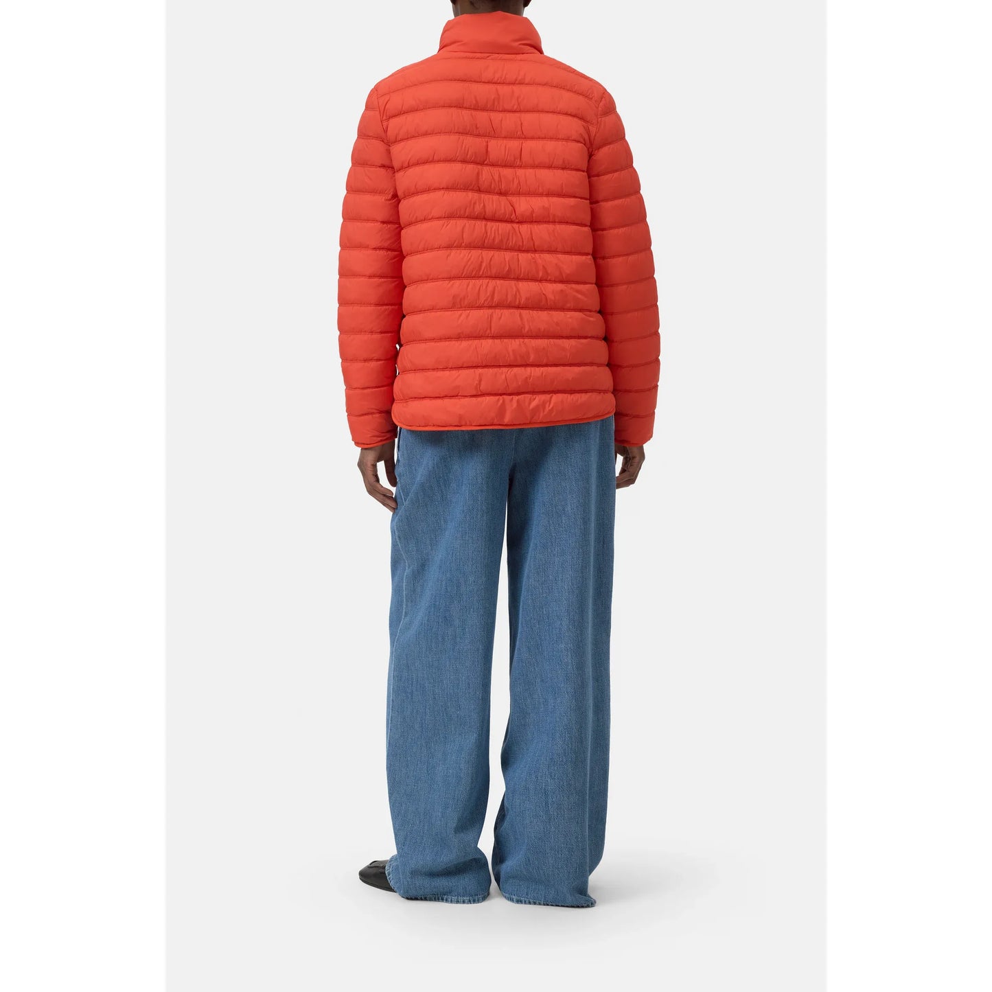 Recycled Quilted Nylon Jacket - Coral Red - DUNE + SALT
