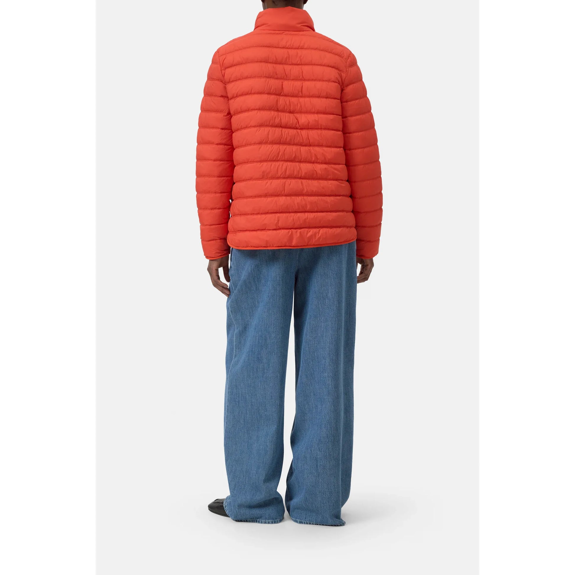 Recycled Quilted Nylon Jacket - Coral Red - DUNE + SALT