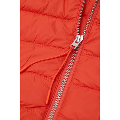 Recycled Quilted Nylon Jacket - Coral Red - DUNE + SALT
