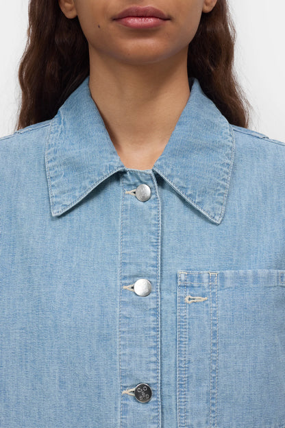 Closed Women's Worker Jacket – Light Blue Dark Gray