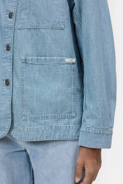 Closed Women's Worker Jacket – Light Blue Dark Gray