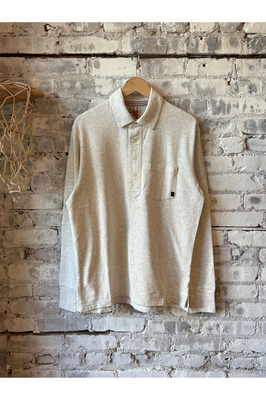Mariner Polo - Bone Heather - DUNE + SALT