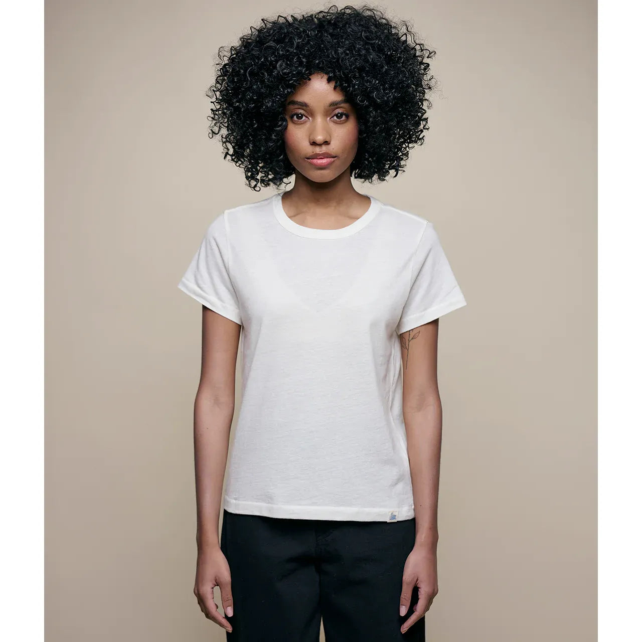 Refined Merino Wool Short Sleeve Women's T-Shirt - Nature - DUNE + SALT