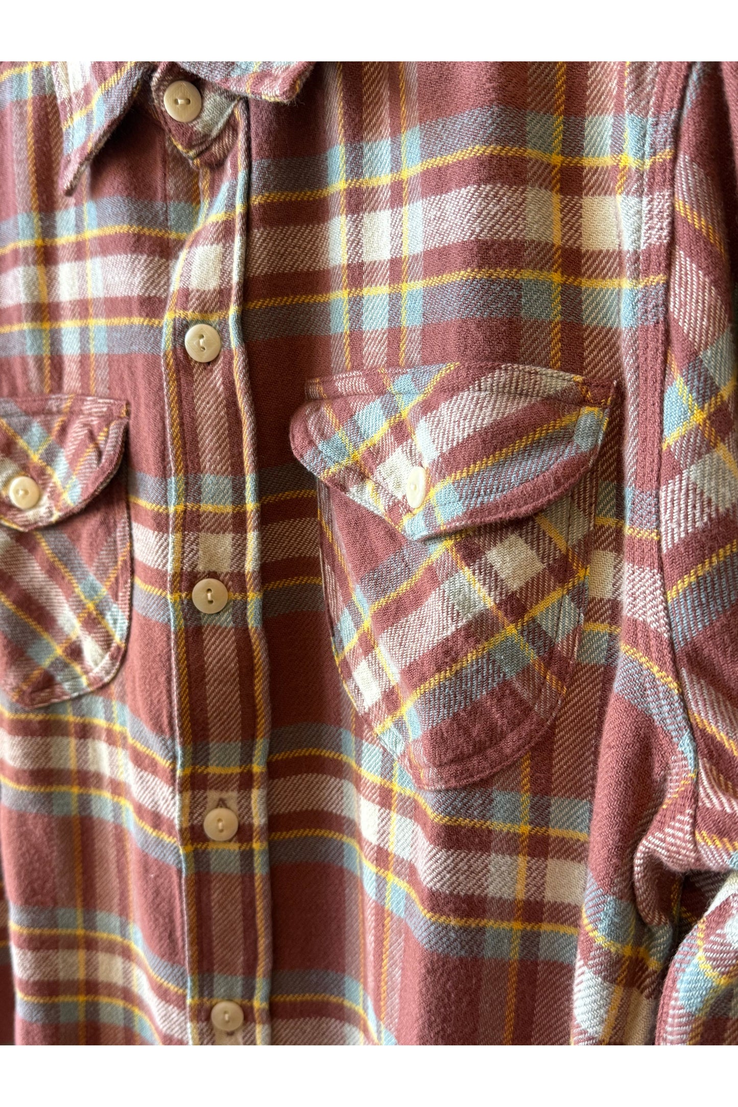 Washed Flannel Workshirt - Autumn Rust - DUNE + SALT