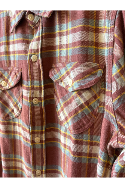 Washed Flannel Workshirt - Autumn Rust - DUNE + SALT