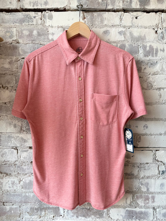 Tony Burnout Knit Shirt - Brandied Apricot - DUNE + SALT