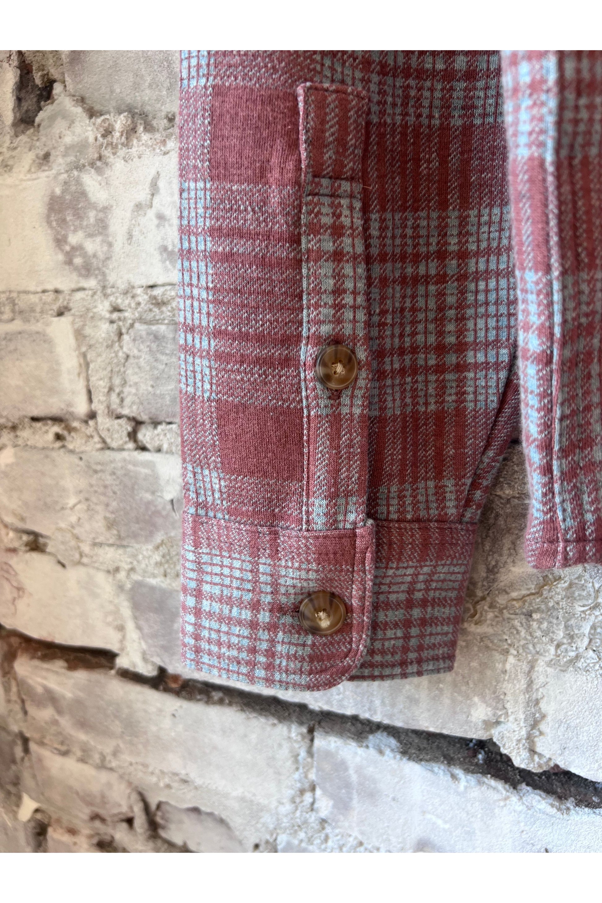 Pacifica Stretch Twill Shirt - Marsala Plaid - DUNE + SALT