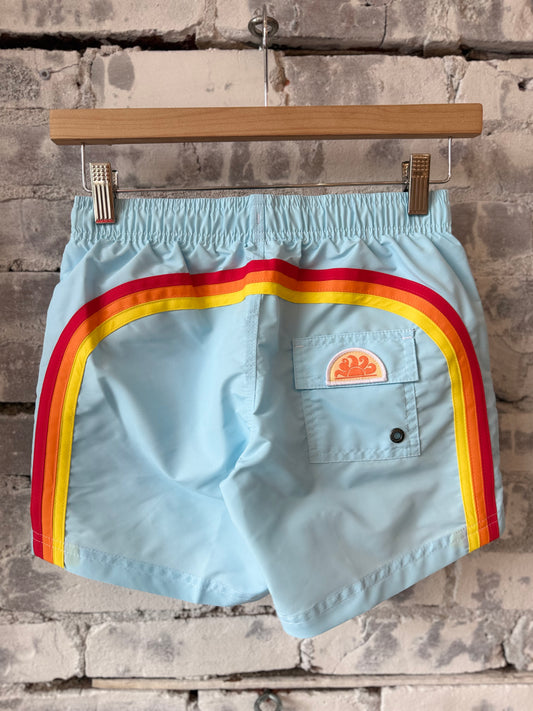 Sundek Boy's Iconic Taffeta Boardshort - Vintage Glacier Dim Gray