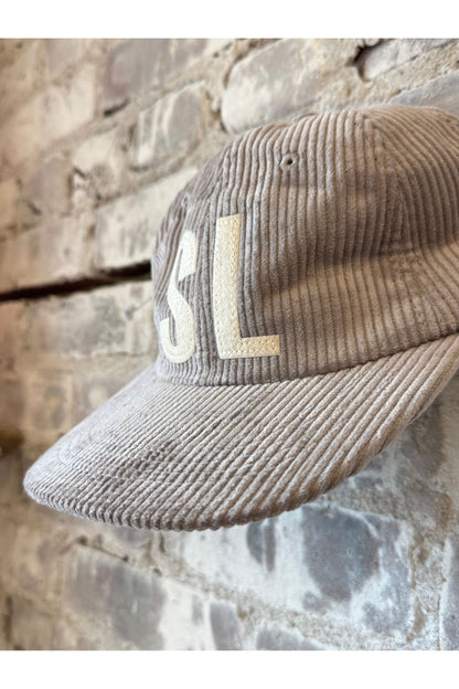 "SL" Patch Letterman Floppy Cord Hat - Assorted Colors