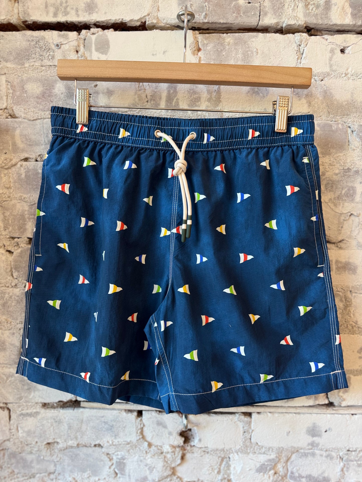 "Burgee" Nylon Woven Swimshort - Indigo
