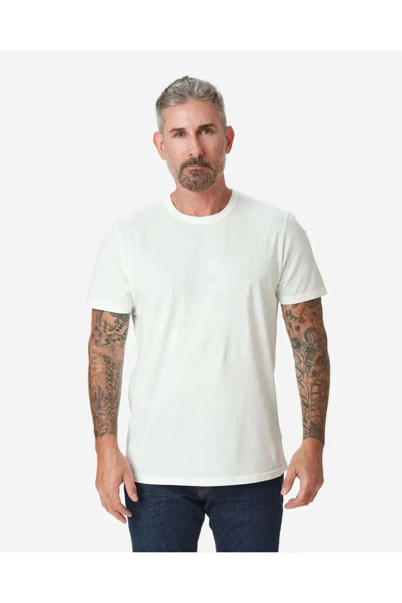 Supima SS Crewneck Tee - Chalk - DUNE + SALT