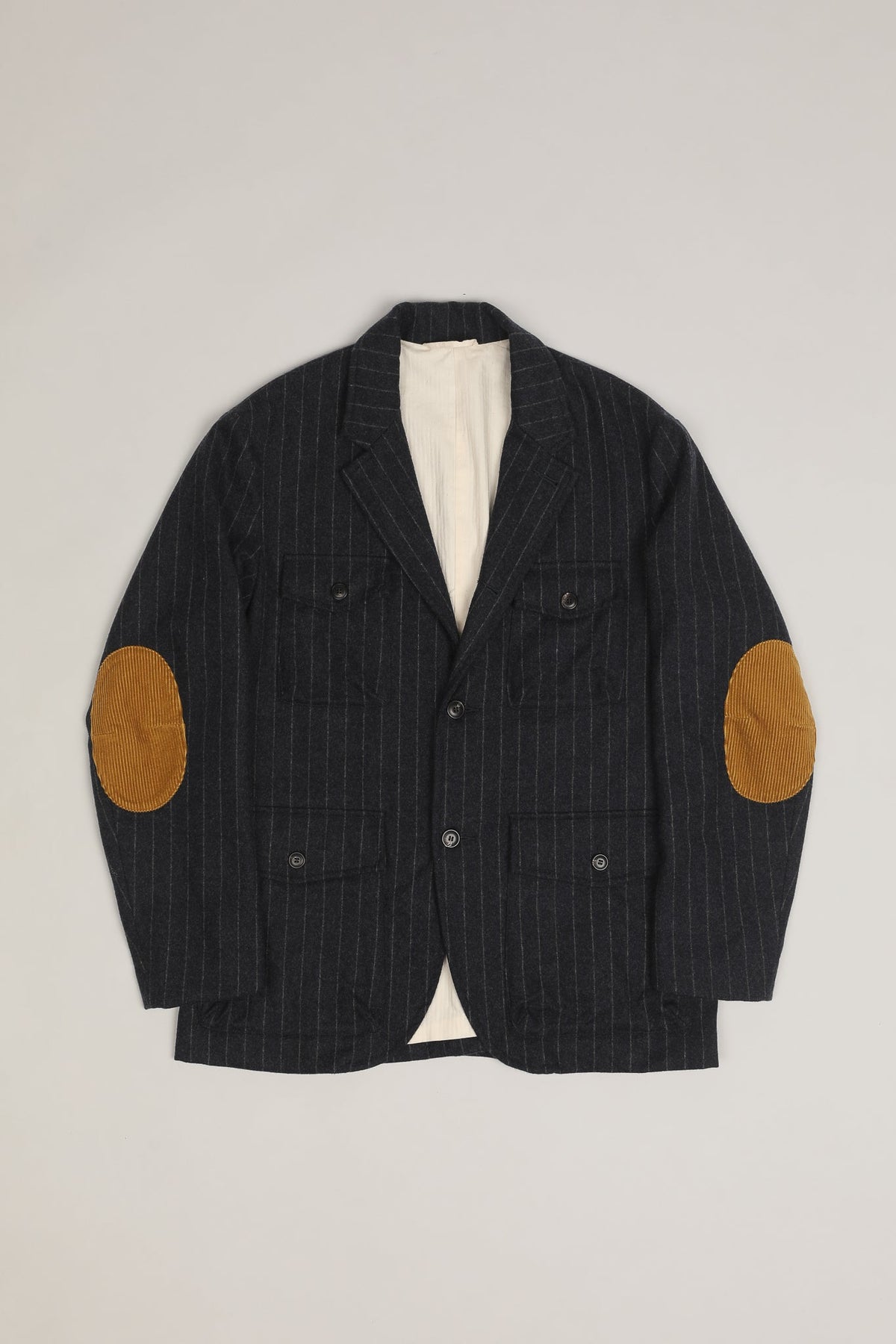 East Harbour Surplus Clarence Wool Sport Jacket - Navy Chalk Stripe Dark Slate Gray