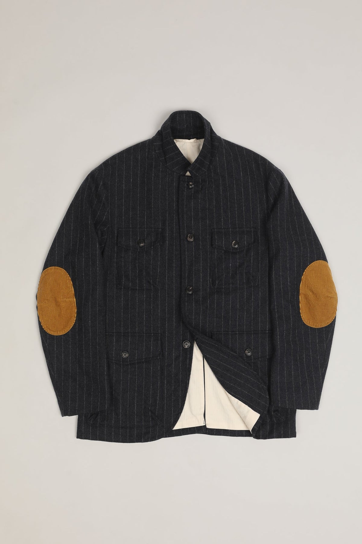 East Harbour Surplus Clarence Wool Sport Jacket - Navy Chalk Stripe Dark Slate Gray