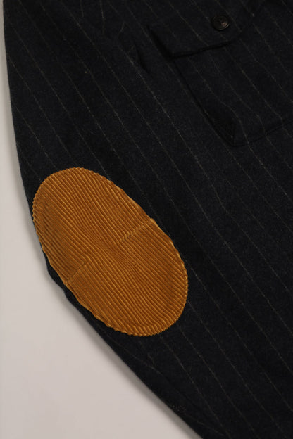 East Harbour Surplus Clarence Wool Sport Jacket - Navy Chalk Stripe Black