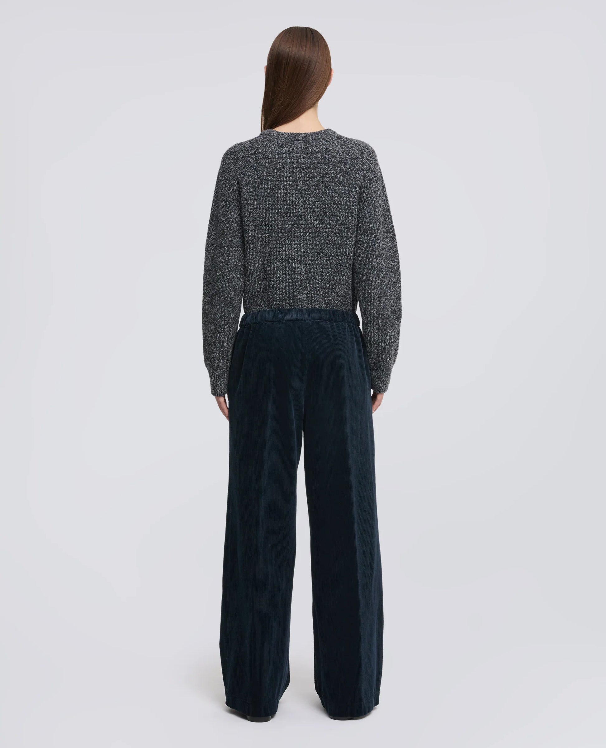 Aspesi Wide Corduroy Trousers - Navy Black