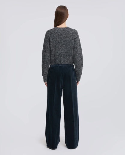 Aspesi Wide Corduroy Trousers - Navy Black