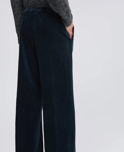 Aspesi Wide Corduroy Trousers - Navy Black