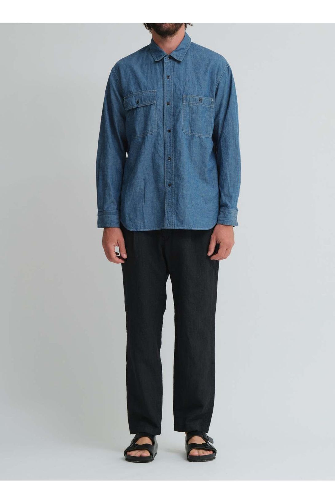 CO/LI Chambray Work Shirt - Navy - DUNE + SALT