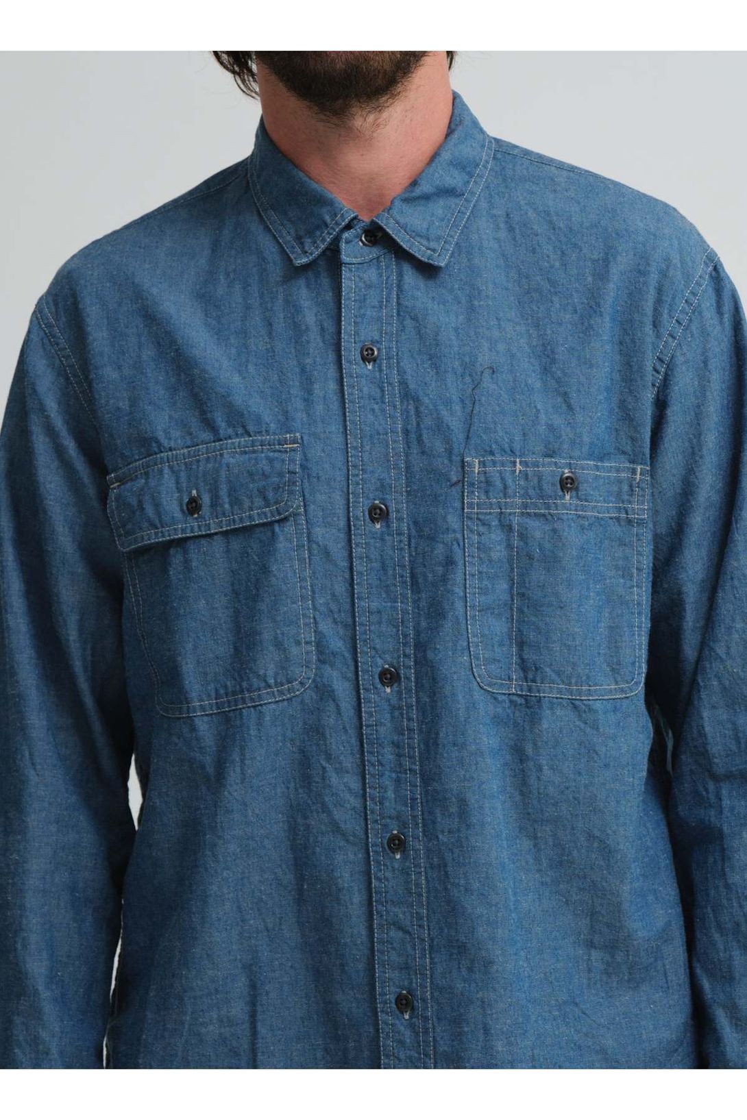 CO/LI Chambray Work Shirt - Navy - DUNE + SALT
