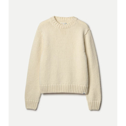 Merz b. Schwanen Cropped Merino Wool Sweater - Nature Light Gray