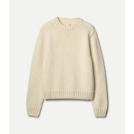 Merz b. Schwanen Cropped Merino Wool Sweater - Nature Light Gray