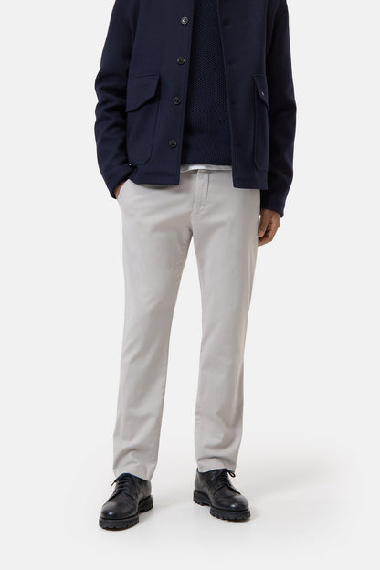 Clifton True Cotton Twill Slim Pant - Mud Grey - DUNE + SALT