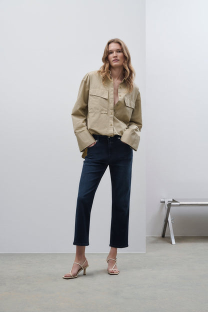 Milo Comfort Stretch Straight Jean - Blue/Black - DUNE + SALT