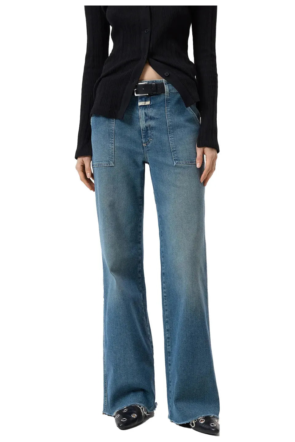 Aria Super Stretch Flared Jean - Mid Blue - DUNE + SALT