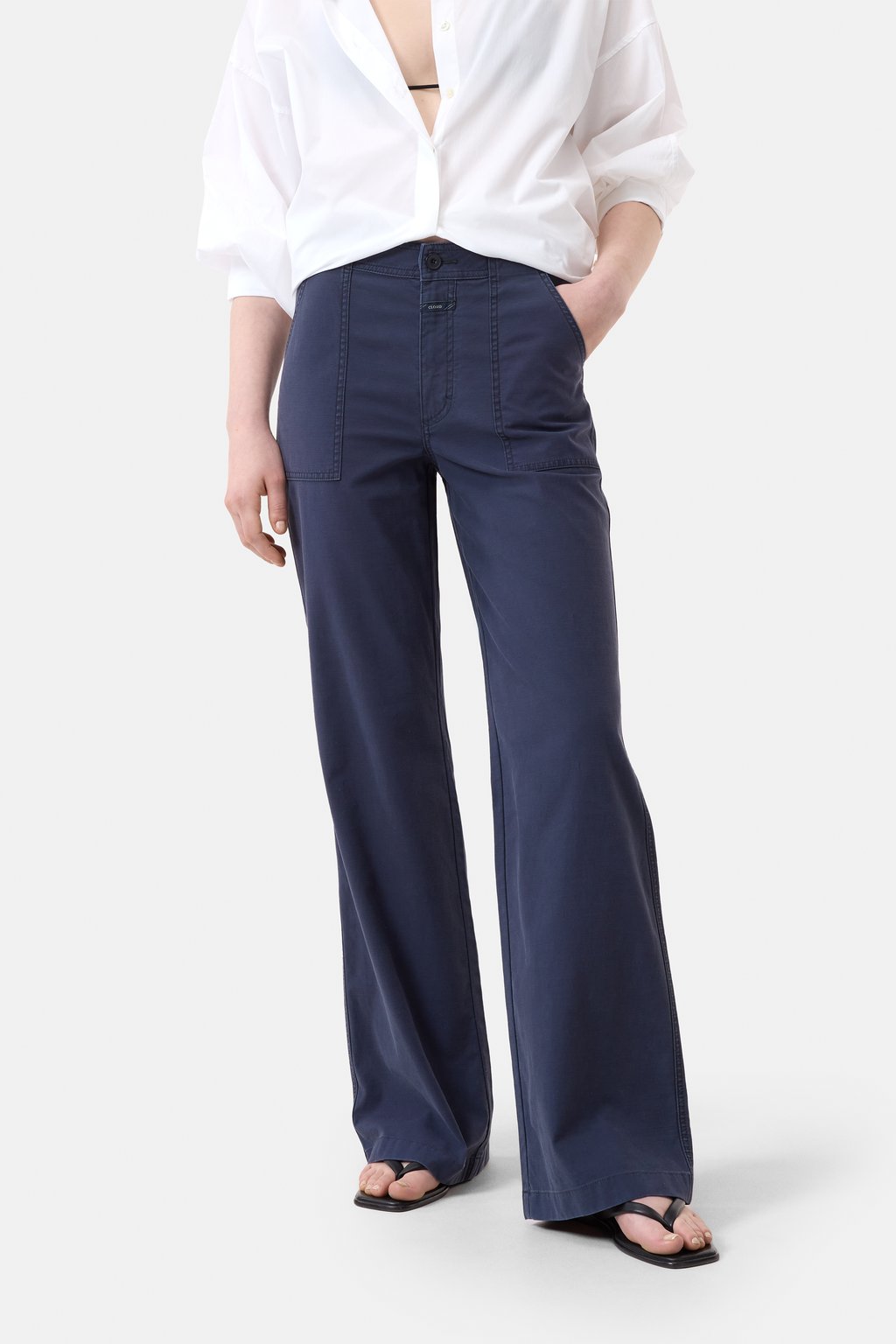 Aria Flared Chino Pant - Dark Night - DUNE + SALT